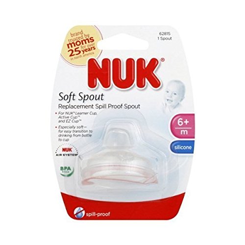 Nuk Replacement Spouts Clear Silicone - 9 Pack