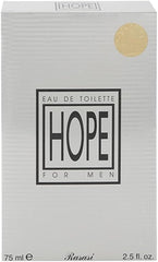 RASASI Hope for Men EDP - Eau De Parfum 75 ML (2.5 oz) | Middle East Fragrance | Seamless Fusion of Spices, Musk, & Woods | Evokes Success, Energy, Optimism & HOPE | Perfumes