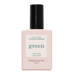 Manucurist Green Sunshine Nail Polish Top Coat Vegan Top Coat 12 Free Plant-Based Ingredients 69% Made in France 0.5 fl oz