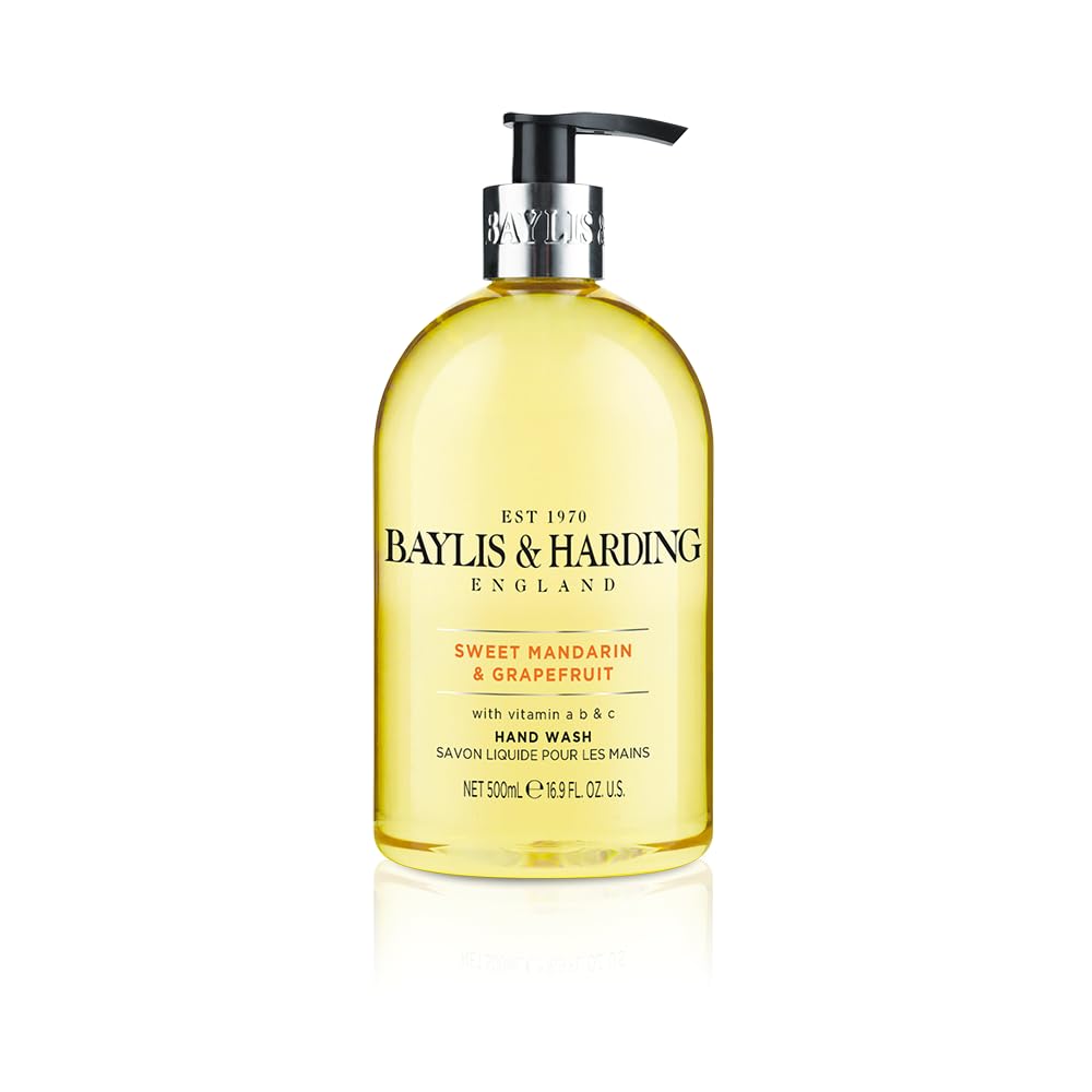 Baylis & Harding Sweet Mandarin And Grapefruit Hand Wash, 500 ml | Vegan | Fruity & Floral Refreshing Fragrance | Paraben Free