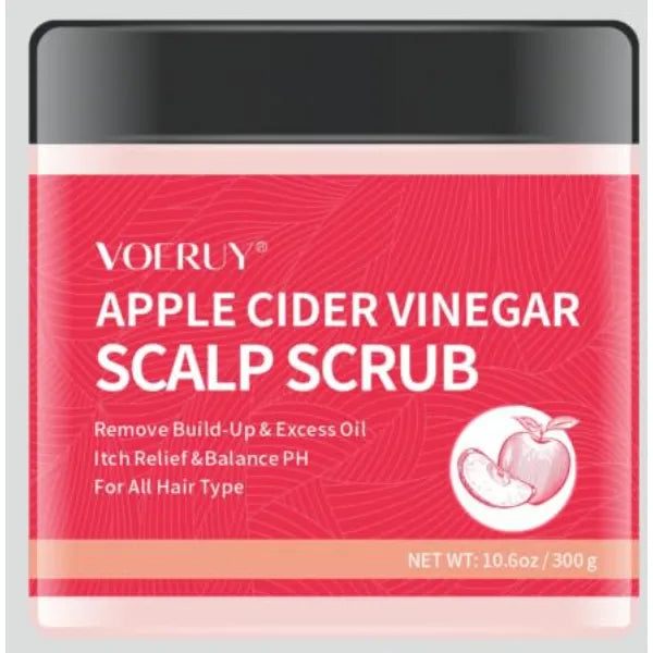 VOERUY Apple Cider Vinegar & Vitamin B3 Scalp Scrub, 300g