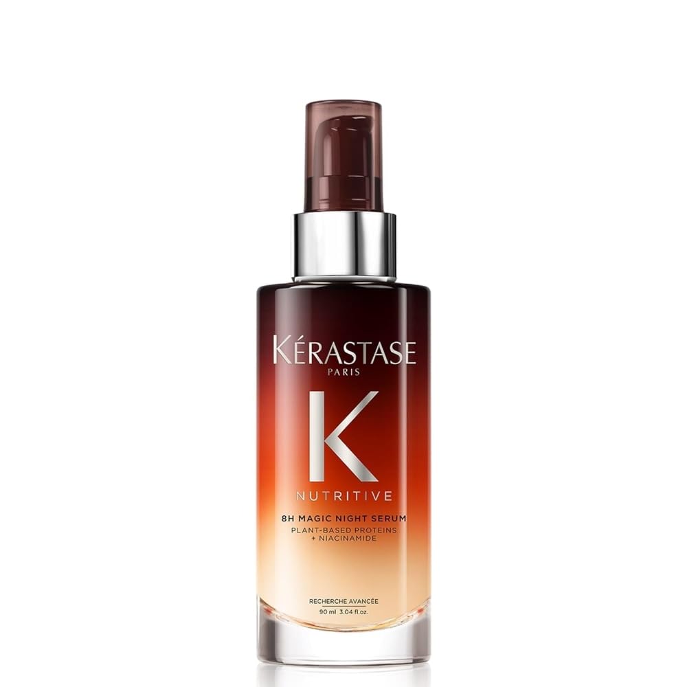 Kérastase Nutritive 8H Magic Night Serum for Dry Hair Nourishing Leave-In Oil Treatment, Adds Smoothness and Shine, Nutri-Supplement - 90ml