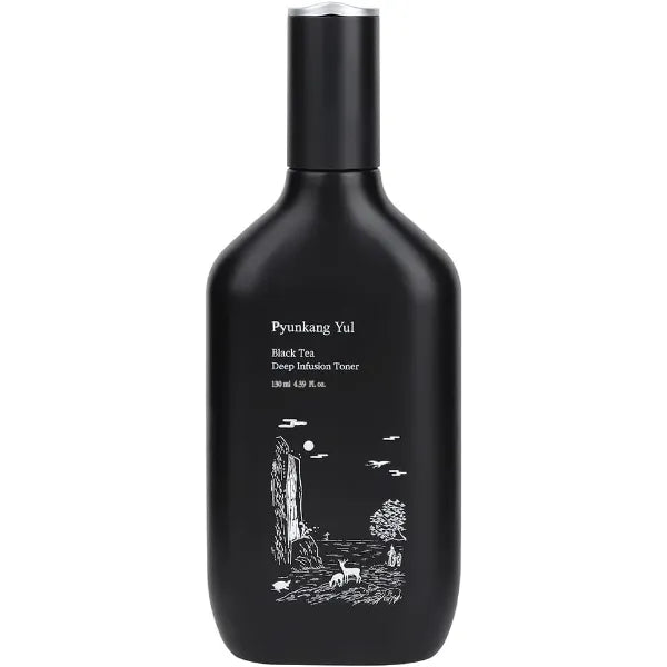 Pyunkang Yul PKY Black Tea Deep Infusion Toner for Anti-Aging, Rich Moisture Toner for Fine Line Care & Firmer Facial Skin, Zero-Irritation, Korean Skincare (4.39 Fl. Oz)