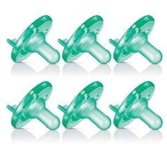 AVENT Philips Soothie Pacifier, 0-3 Months, Green - 6 Pack