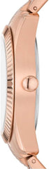 Fossil Scarlette Three-Hand Day-Date Rose Gold-Tone Stainless Steel Watch - ES5200