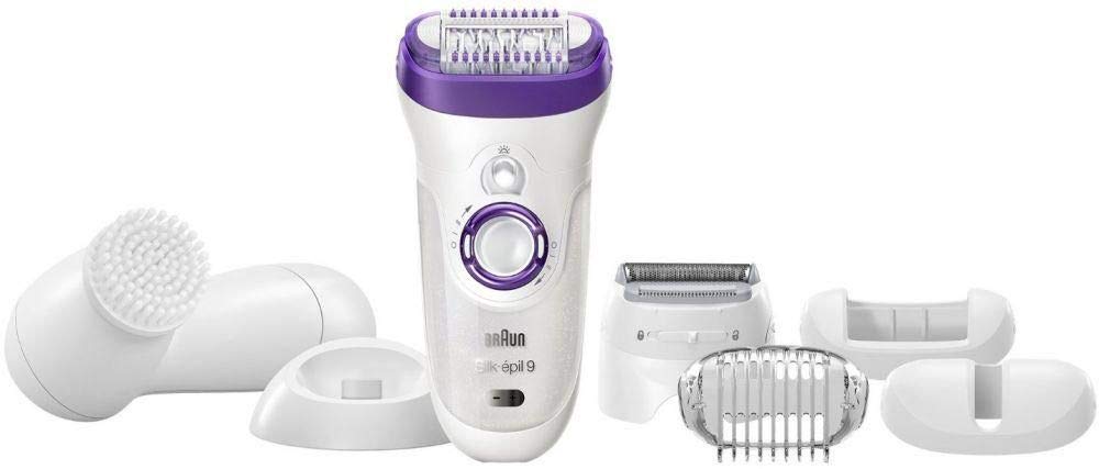 Braun Silk epil 9 9-579 Bonus edition - Wet & Dry Cordless epilator with 7 extras including a facial cleansing brush