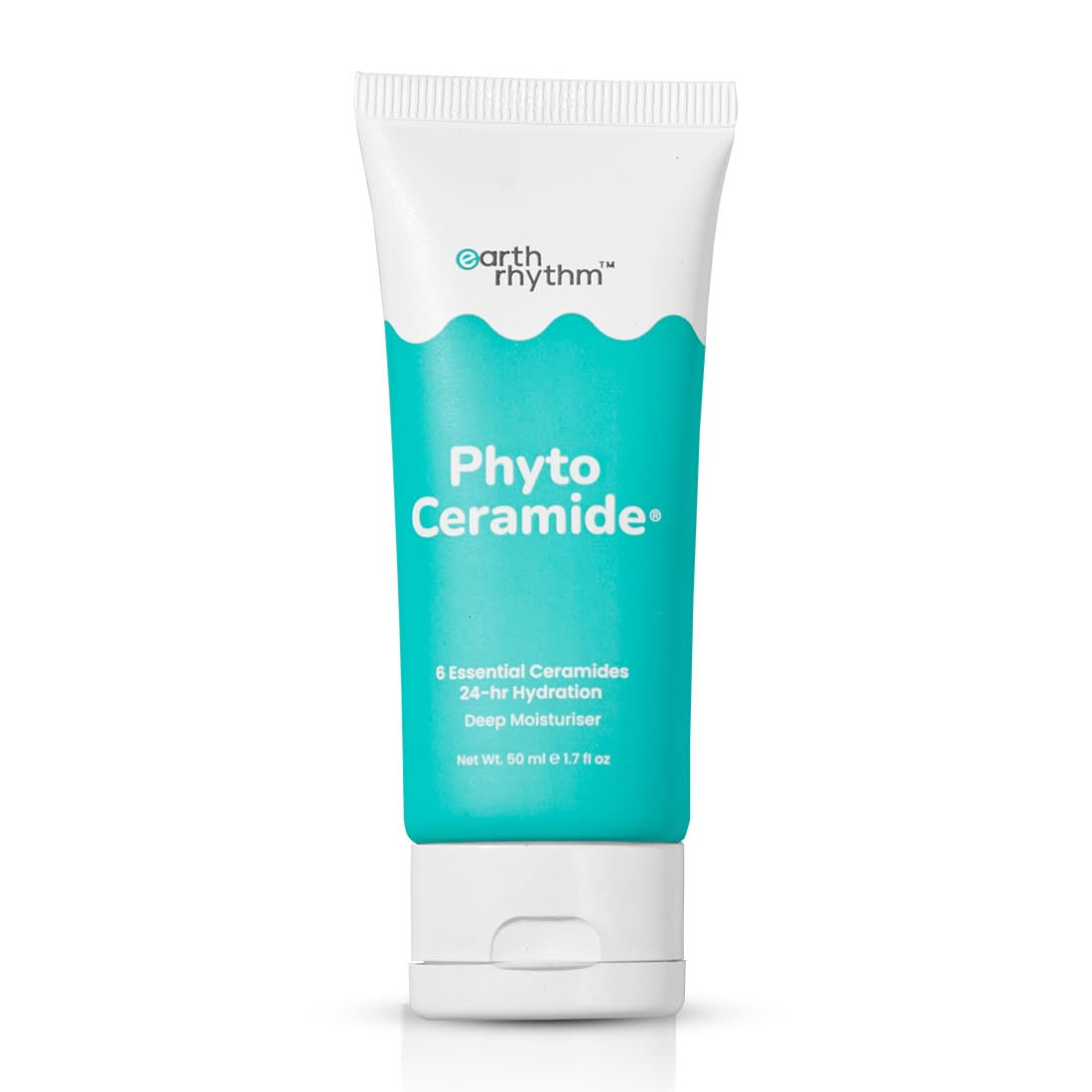 Earth Rhythm Phyto Ceramide Face Moisturizer For Deep Hydration & Moisturization With Hyaluronic Acid, Vitamin E & Phyto Ceramide | Strengthen Skin Barrier For Dry, Sensitive & Normal Skin (50ml)