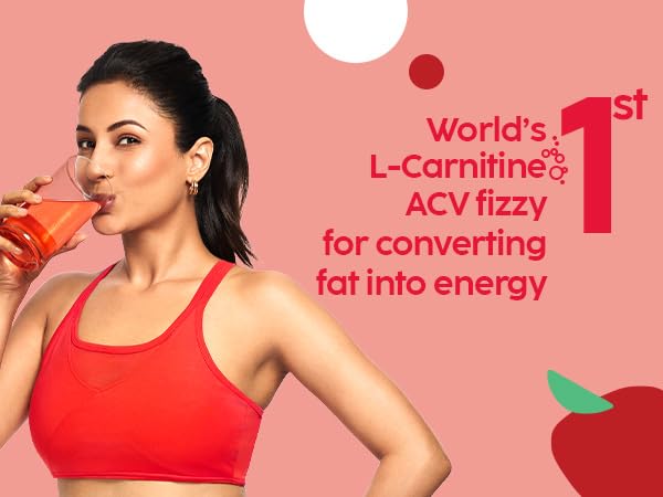 PLIX - THE PLANT FIX L-Carnitine ACV Effervescent Tablets Helps To Turn Fat Into Energy | 15 Tablets, Pack Of 4 | With Apple & Cinnamon | Supports Fat Burn | Weight Loss Drink for Women, Men