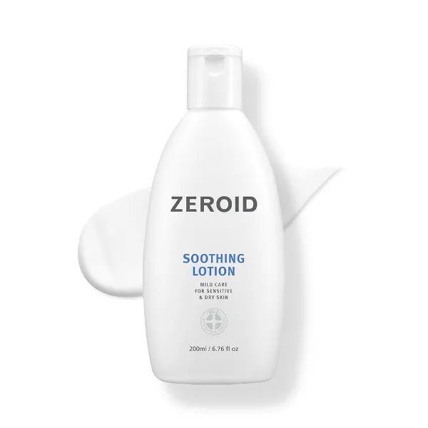 ZEROID | Soothing Lotion | Moisturizer for Sensitive Skin | Skin Barrier Repair | Face & Body Lotion for Soothing & Calming | Lotion for Extremely Dry Skin | Korean Skin Care | 6.76 fl oz (200ml)