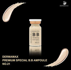 DERMAMAX Colour Serum for Microneedling, BB Serum Ampoule, Colour No. 21 for Light Skin Tones, Use with Dermapen, Dermaroller or MTS