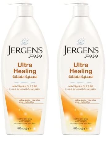 Jergens Ultra Healing Extra Dry Skin Moisturizer 600 Ml, Pack Of 2