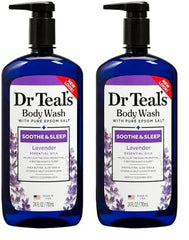 Dr. Teal's Epsom Salt Body Wash - Lavender, 710ml (Pack of 2)