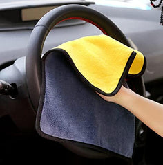 Showay 3pcs Microfiber Car Drying Towel for Car Cleaning and Detailing, Double Sided, Extra Thick Plush Microfiber Towel Lint Super Absorbent Detailing Towel for Car | Windows | Screen and Kitchen |