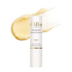 d'alba Piedmont Italian White Truffle Nourishing Serum Lip Balm, Vegan Skincare, Hydrating Lip Care with White Truffles for All Skin Types