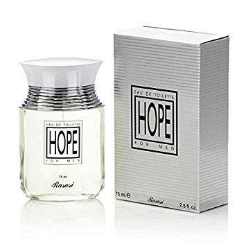 RASASI Hope for Men EDP - Eau De Parfum 75 ML (2.5 oz) | Middle East Fragrance | Seamless Fusion of Spices, Musk, & Woods | Evokes Success, Energy, Optimism & HOPE | Perfumes