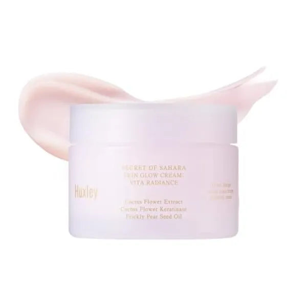 Huxley SKIN GLOW Cactus Ceramide Cream, Hydration & Barrier Care, 1.69 Fl Oz