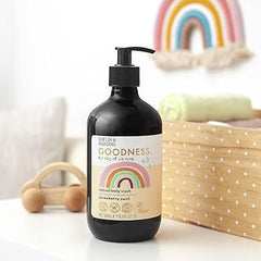 Baylis & Harding Goodness Kids Natural Body Wash 500ml - Strawberry Swirl | 98% Natural-Gentle for new borns | Allergen Free Fragrance | Vegan