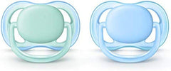 PHILIPS Avent Ultra Air Pacifier, 0-6 Months, Blue/Green, 2, SCF244/20