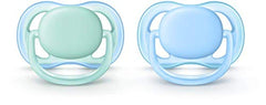 PHILIPS Avent Ultra Air Pacifier, 0-6 Months, Blue/Green, 2, SCF244/20