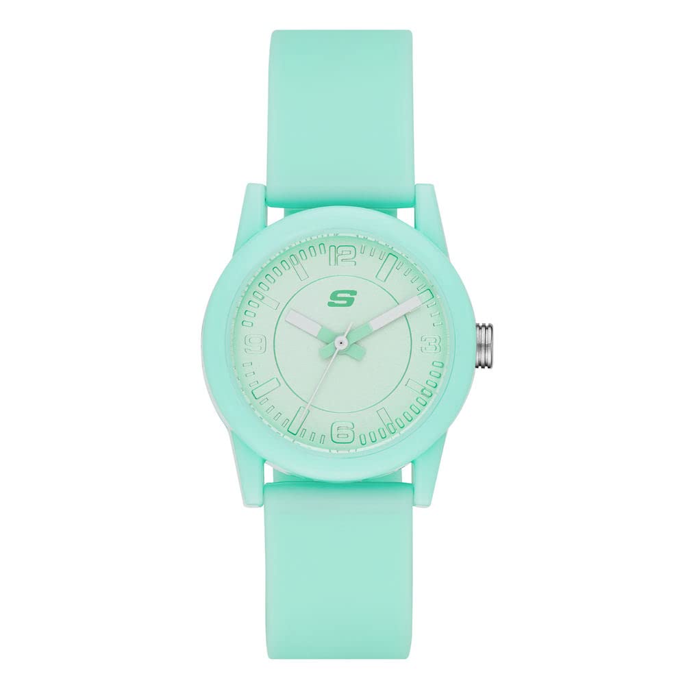 Skechers Rosencrans Mini Metal or Silicone Analog Watch for Women - Mint Green