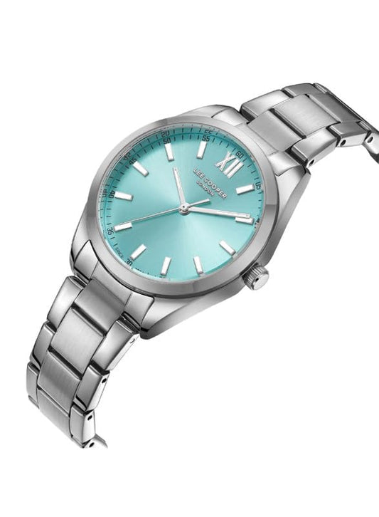 Lee Cooper Women's PC21S2M Movement Watch, Analog Display and Metal Strap - LC08014.380, Blue