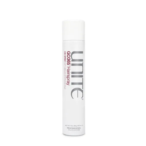 UNITE Hair GO365 Hairspray, Adjustable 3-in-1 Styling Spray for Flexible to Strong Hold, Brushable, Non-Flaking & Humidity-Resistant – 10 Oz