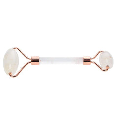 White Face Roller – Skin Care Tool Made of Clear Quartz – Facial Skin Care Products for Improved Circulation – Face Massager Compatible with All Skin Types – For a Fresh and Firm Looking Skin