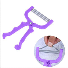 Manual Handheld Facial Hair Epilator - Scissor Design, 3 Spring Rollers, Threading, Eyebrows, Upper lip, Pain free Hair Removal, Face Shaver, Smooth Skin Cleaner, Handy, Salon, Home, On the Go, Beauty
