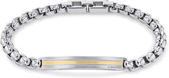Calvin Klein Iconic Mesh - 40Mm Unisex's Blue Dial, Stainless Steel Watch + Calvin Klein Channeled Metal, Men's Bracelet