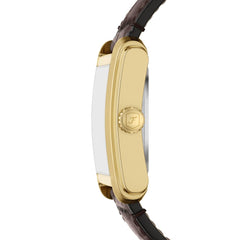 Fossil ME3271 Carraway Automatic Analogue Wrist Watch for Men, 30 mm Case Size, Gold/Brown