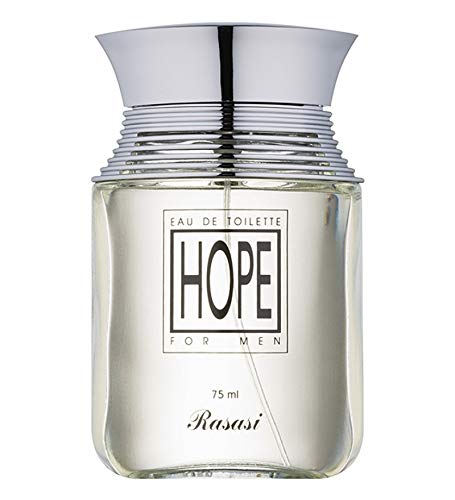 RASASI Hope for Men EDP - Eau De Parfum 75 ML (2.5 oz) | Middle East Fragrance | Seamless Fusion of Spices, Musk, & Woods | Evokes Success, Energy, Optimism & HOPE | Perfumes