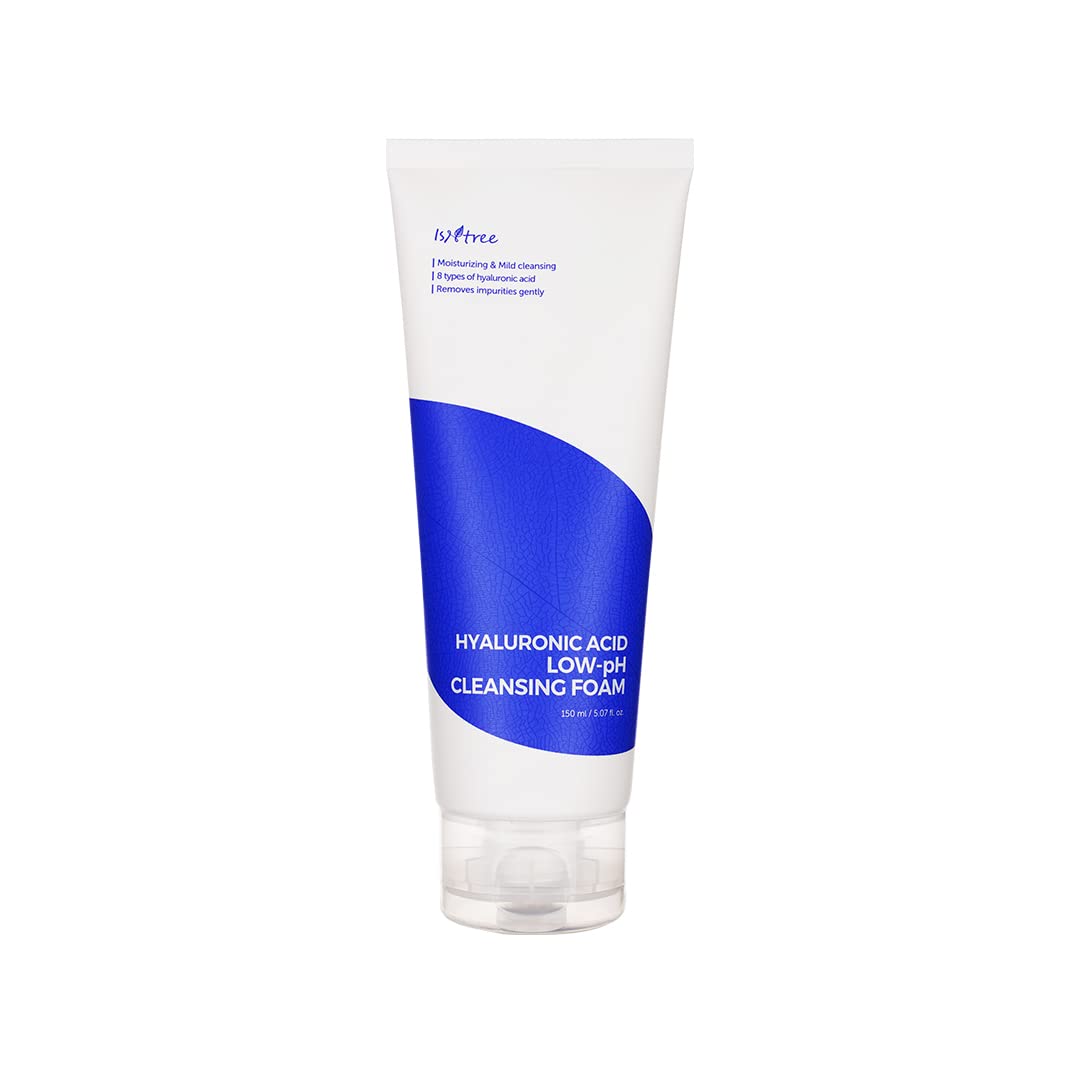IsNtree Hyaluronic Acid Low-Ph Cleansing Foam 150ml 5.07 fl.oz | Moisturizing & Mild cleansing | 8 types of hyaluronic acid | Helps to remove impurities gently