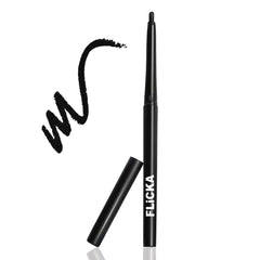 FLiCKA Breathtaking Eyes Twist Kajal Waterproof, Smudge Proof, Longlasting, Dermatologically approved, Intense Colour, Black, 0.30g