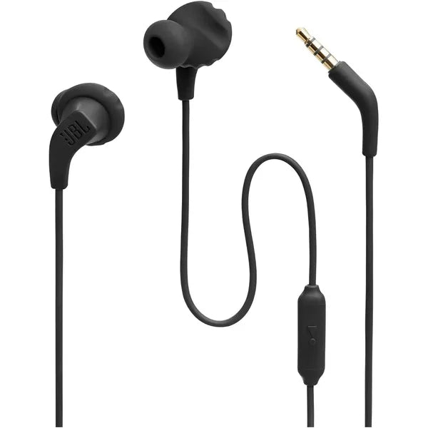 JBL Endurance Run 2 Wired In-Ear Sports Earphones (JBLENDURRUN2BLKAM) - Black