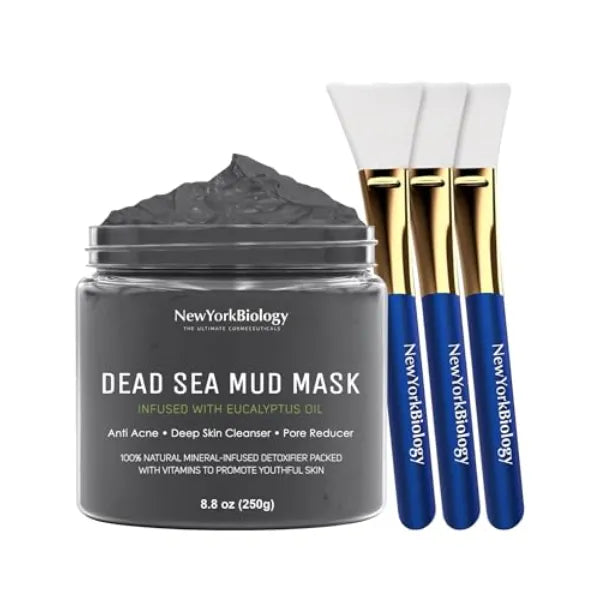 New York Biology Dead Sea Mud Mask for Face & Body, Eucalyptus 8.8 oz