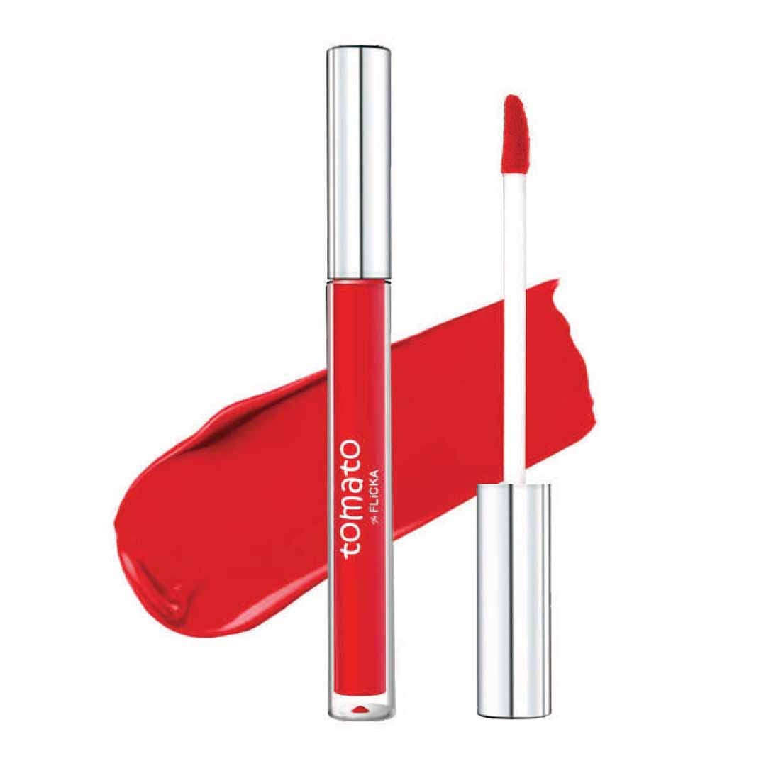 FLiCKA Tomato Liquid Lipstick| Transfer Proof, Smudge Proof, Non-Sticky, Creamy Lightweight Lipstick For Women, Shade 9, 2ml