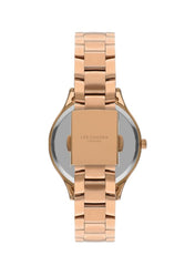 Lee Cooper Women's 2035 Movement Watch, Analog Display and Metal Strap - LC07880.490, Rose Gold