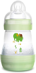 MAM Microwave Steam Steriliser, Comes with 2 x MAM Easy Start Self Sterilising Anti-Colic Baby Bottles and Baby Soother, Bottle Steriliser for Babies