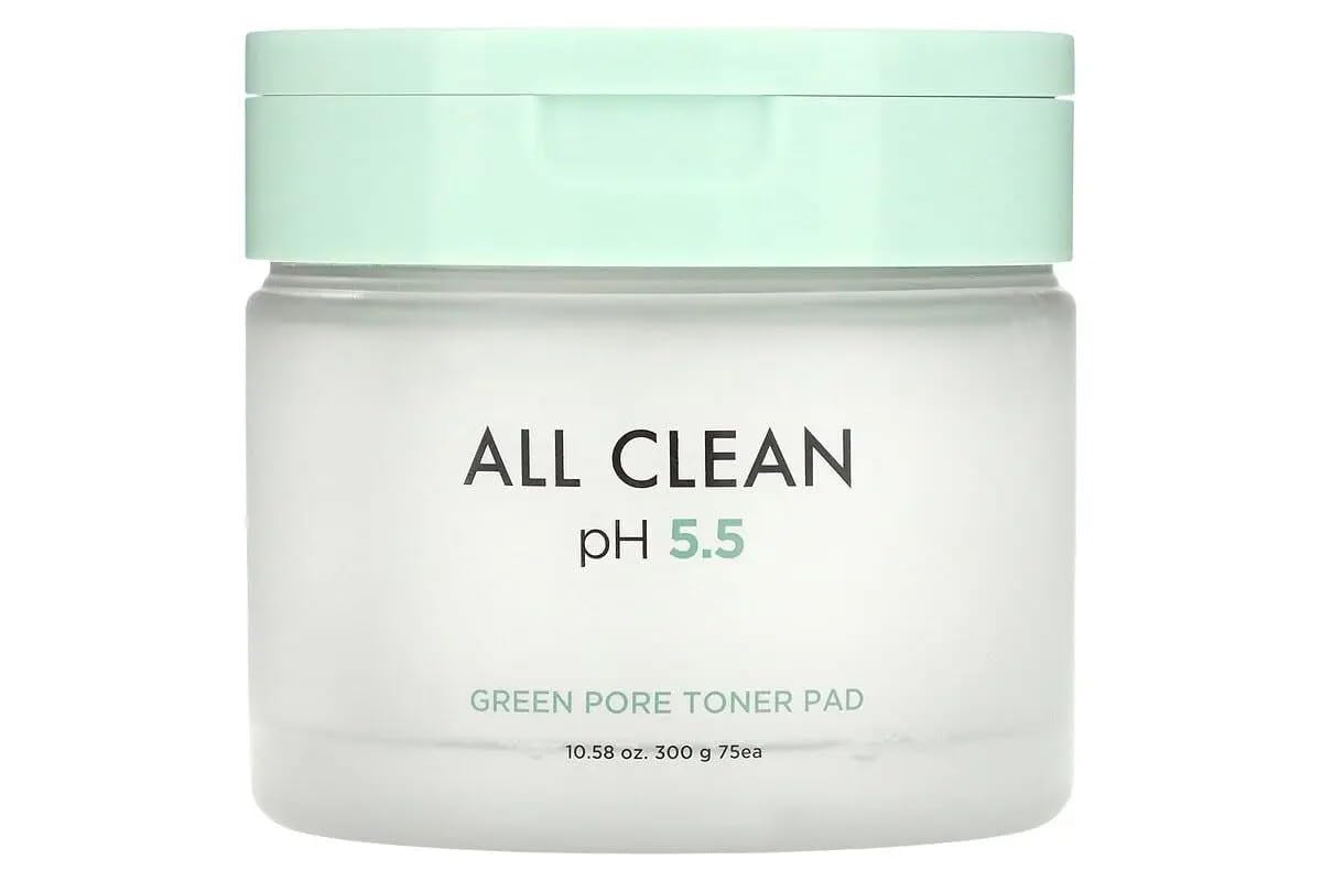 Heimish, All Clean, Green Pore Toner Pad, 75 Pads, Gentle Daily Exfoliation, Pore Cleansing and skin Balancing - 300 g