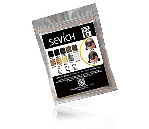 Sevich All Hair Building Fiber Refill Bag, Powder Based fibers Black, Size 25 gm (Pack of 1)