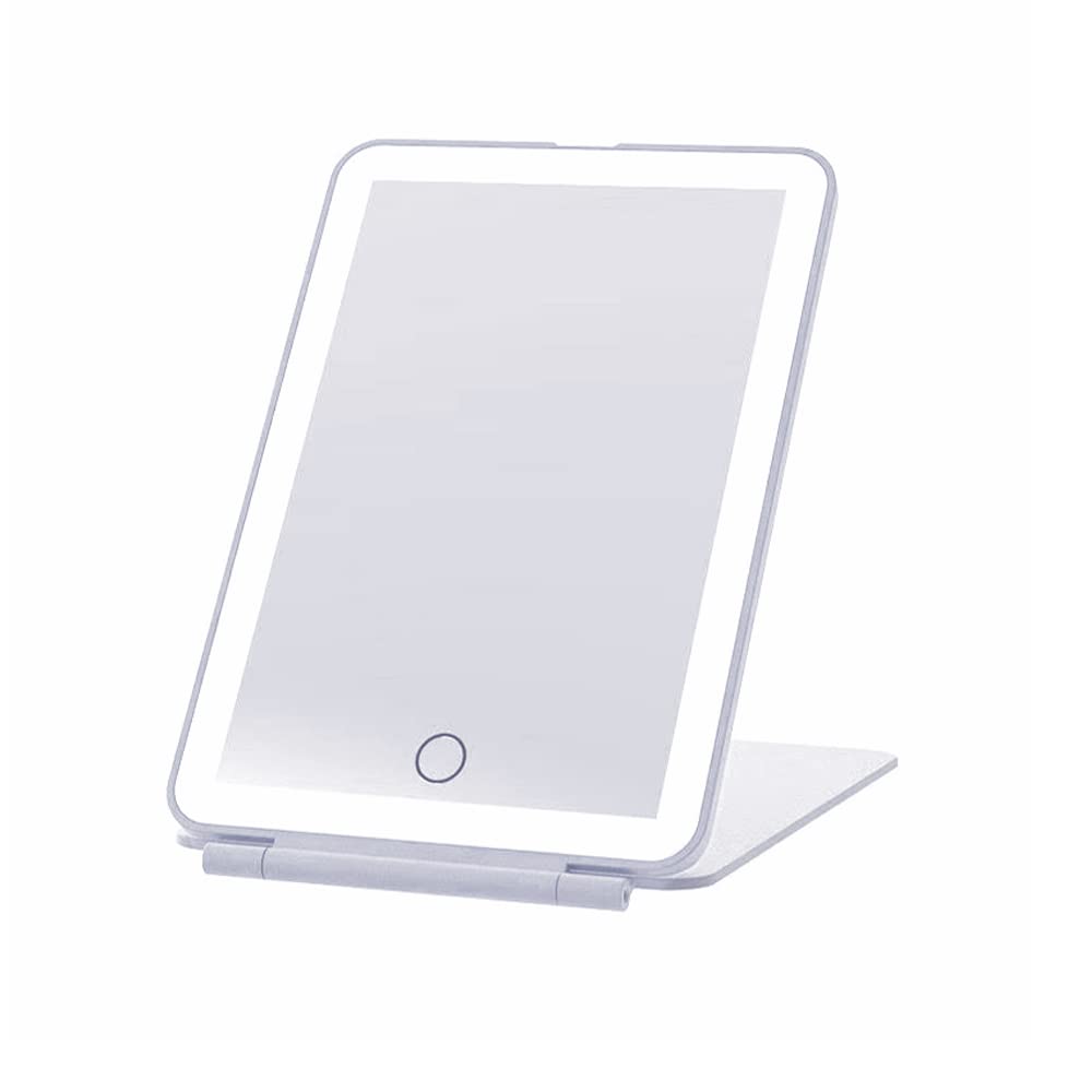 Wolii Rechargeable Travel Makeup Vanity Mirror with LED Lights,Portable Lighted Makeup Beauty Mirror