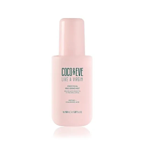 Coco & Eve Like A Virgin Frizz Fix & Pro Shine Mist 72H Frizz Control & Instant Shine Lightweight Heat Protectant Moisturizing, Detangling Spray For Damaged Hair & All Hair Types 5.07 fl oz