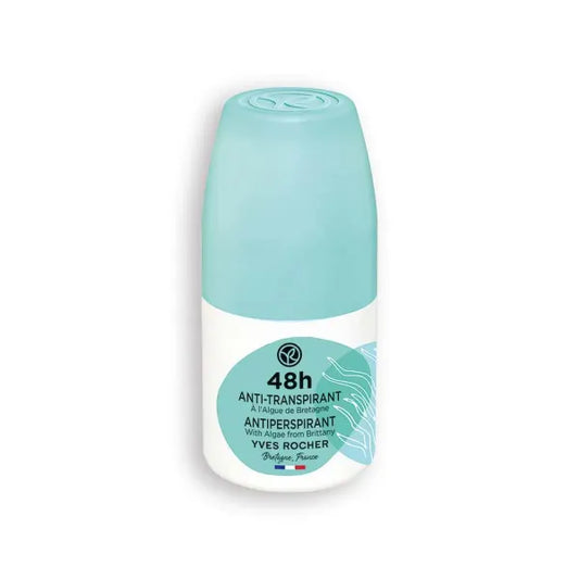 Yves Rocher 48H Antiperspirant Algae from Brittany – Long-Lasting Freshness, No White Marks, Gentle on Skin – 50ml / 1.7 Fl Oz