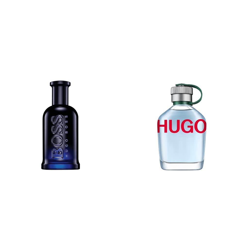 Hugo Boss Bottled Night - Eau De Toilette For Men, 200 ML & Hugo Boss Man, Fragrance For Men, Eau De Toilette, 125Ml