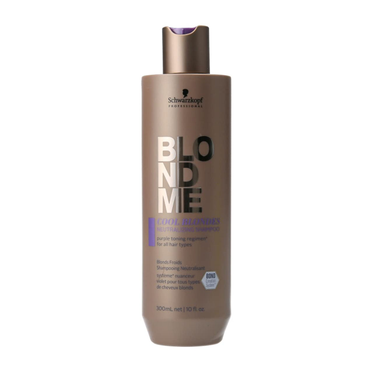 Schwarzkopf Professional Blonde Me Neutralizing Shampoo by Cool Blondes - Moisturizing Hair Cleanser with Purple Pigments - Neutralizes Yellow and Brassy Tones in All Blonde Hair Types, 300ml
