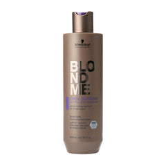 Schwarzkopf Professional Blonde Me Neutralizing Shampoo by Cool Blondes - Moisturizing Hair Cleanser with Purple Pigments - Neutralizes Yellow and Brassy Tones in All Blonde Hair Types, 300ml