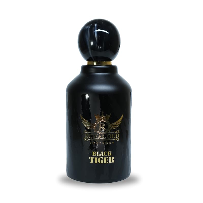 Royal Oud Perfumes Black Tiger - Citrusy, Spicy & Woody Luxury Men's Fragrance from Dubai (100 ml)