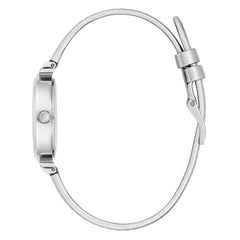 GUESS Women's 28mm Watch - Silver Strap Silver Dial Silver Tone Case