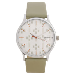 Sonata KnotMen Watch - 77105SL06, Green Ceramic, strap