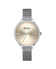 Curren Quartz Watches for Women's CURREN Original Brand Waterproof Girls Steel Wrist Watch 9062 - Gold